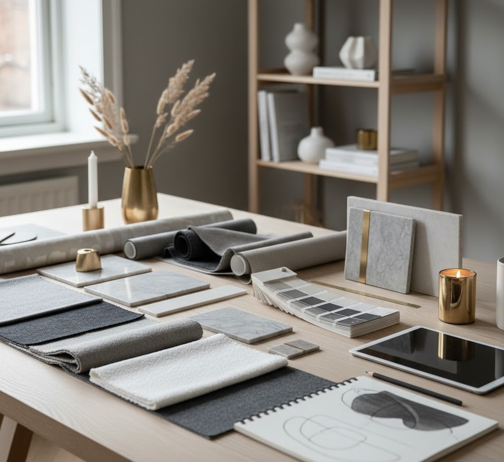 Vårt team arbetar med inredning